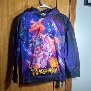 Pokémon Sweatshirt Hoodie Purple For Kids Size 10 /12 Used In Good Condition - Picture 1 of 4