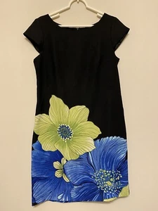 Studio 1 Dress Womens 10 Y2K Floral Sheath Cap Sleeves Knee Length Boho - Picture 1 of 9