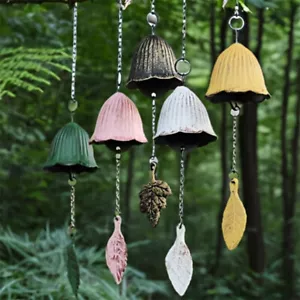 Cast Iron Wind Chime Metal Hanging Wind Bell Balcony Outdoor Garden Decorations~ - Picture 1 of 20