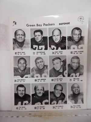 RAY NITCSHKE & DEFENSE TEAM 8" X 10" B/W PHOTO - Image 1 of 2