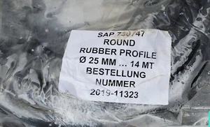 Round Rubber profile SAP730470 25mm, 14 MT Complet roll - (3) - Picture 1 of 4