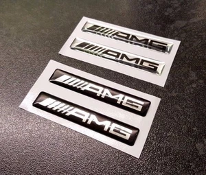 X2 AMG Logo Domed 3d effect vinyl stickers - Choice of colours - Picture 1 of 3