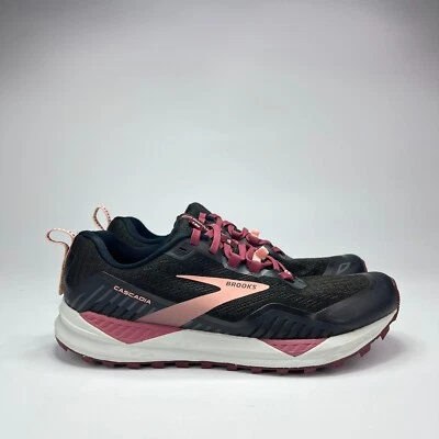 Brooks Cascadia 15 Black Burgundy Trail Running Shoes Sneakers Women's Size 9.5  - Image 1 of 4