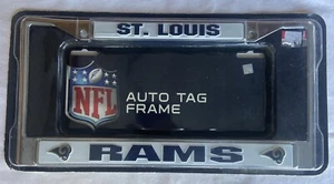 VINTAGE ST. LOUIS LICENSE PLATE FRAME. METAL AND CHROME NEW SEALED. @@@@@@@@@@@@ - Picture 1 of 2
