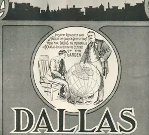 Anuncio A107 Dallas TX 150.000 Social Club President Roosevelt Handsome Man 1906 - Imagen 1 de 2