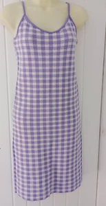 Primark Women's Purple/White Summer Bodycon Stretch Dress Size: (8/10) - Picture 1 of 5