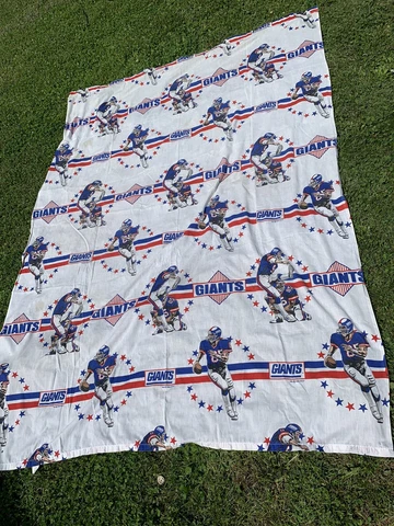Vintage 1992 NFL NY Giants Football Stephen Baker Twin Flat Bed Sheet Cover