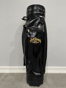 Vtg Rare Limited Edition Wilson Leather Jack Daniels #7 Golf Cart Bag with Cover