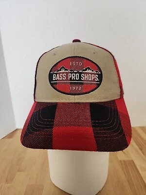 Bass Pro Shops Established 1972 Hat Red/Black Adjustable Snap Back Gone Fishing  - Image 1 of 4