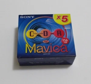 🌟 SONY 156MB CD-R CD RECORDABLE - 5-PACK MAVICA CAMERAS - 5MCR-156A - Picture 1 of 4