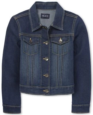Girls Basic Denim JacketDk StoneS 5/6 - Image 1 of 4