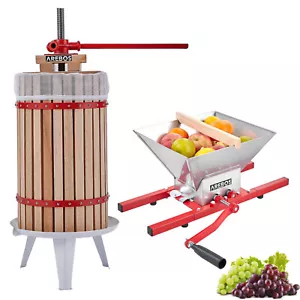 AREBOS Obstpresse 30L und Obstmühle 7L Weinpresse Apfelpresse Fruchtpresse - Bild 1 von 23