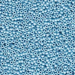 Miyuki Size 11 Seed Beads Opaque Matte Luster Turquoise 10 Grams - Picture 1 of 1