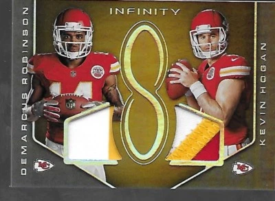 DEMARCUS ROBINSON/KEVIN HOGAN 2016 Panini Infinity Rookie 3 color combo patch /8 - Image 1 of 2