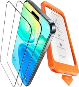 TORRAS iPhone 16 Pro Screen Protector Tempered Glass with Easy Install 2 Piece - Zdjęcie 1 z 4