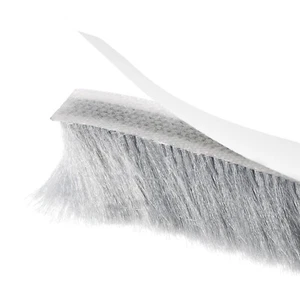 Weather Stripping Brush Self Adhesive Seal Weatherstrip Sweep Gray 26ft x 0.9" - Picture 1 of 6