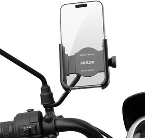 Porta Cellulare Moto Supporto Telefono Moto per Specchio Retrovisore 360°Rotabil - Foto 1 di 12
