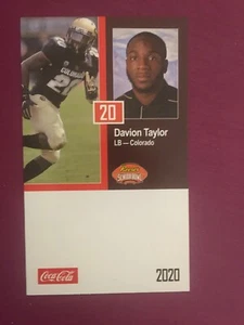 Davion Taylor 2020 Senior Bowl card 1/25/20 Colorado - Picture 1 of 1