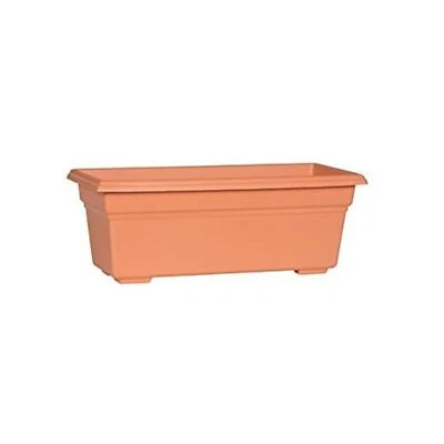 Novedad jardinera de plástico duradero campo caja de flores, terracota, 18 pulgadas Foto 1 de 4