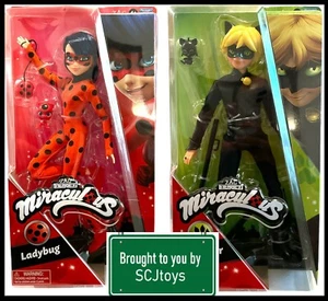 Figuras de acción Miraculous Ladybug & Cat Noir de aproximadamente 12" de alto sin usar, ¡obtienes ambas! - Imagen 1 de 3