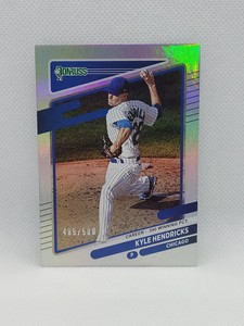 2021 Donruss Kyle Hendricks Career Stat Line /500 Silver Holo Foil Cubs Non Auto