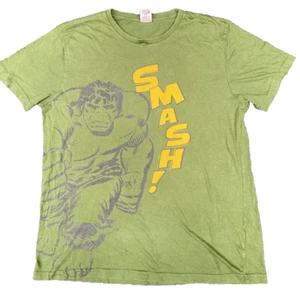 Marvel Vintage Y2K Hulk Smash Green T Shirt Size L Tee - Picture 1 of 10