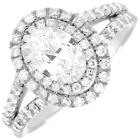GIA Zertifiziert 2.25 Karat Doppel Halo Stil Oval Cut Diamant 18k Verlobungsring