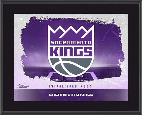 Sacramento Kings 10.5" x 13" Sublimated Horizontal Team Logo Plaque Cover