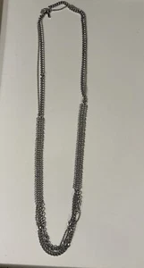 Simply Vera Vera Wang mehrere Ketten lange Halskette 36 cm silberfarben - Bild 1 von 6