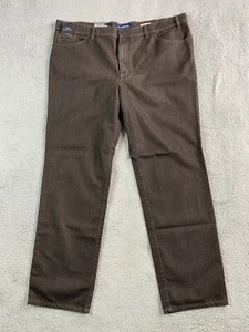 NWT Alberto Jeans Mens 46x34 Brown Denim Stretch Tommy Luxury T400 Designer $200 - Picture 1 of 14