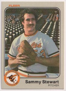 1983 Fleer #74 Sammy Stewart Baltimore Orioles