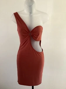 White One Shoulder Boohoo Mini Dress Size 4 - Picture 1 of 9