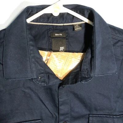Camisa J.F JF Ferrar Para Hombre Cuello Manga Larga Con Botones Talla L/G 16-16 1/2 Delgada Foto 1 de 4