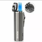 RONXS Torch Lighters Butane Lighter in Pocket Size Adjustable Triple Jet Flam...