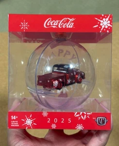 2025 M2 Machines Christmas Ornament Chase - Coca-Cola 1956 Ford F-100 Truck - Picture 1 of 4