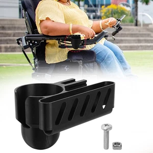 Cup Holder & Phone Mounted Basket Set Compatible with Permobil Power Wheelchairs - Picture 1 of 7