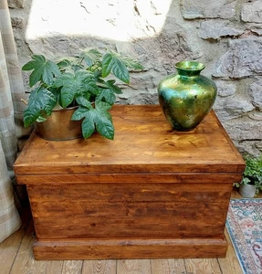 Vintage Pine Storage Chest - Picture 1 of 13