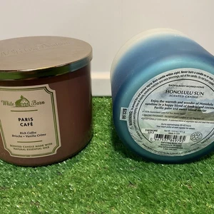 New Bath & Body Works White Barn Paris Café 3 Wick Candle 14.5oz + Bonus Candle - Picture 1 of 15
