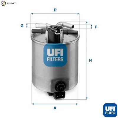 FUEL FILTER 24.025.01 FOR NISSAN DUALIS QASHQAI/+2 NV200/Bus/EVALIA/Van 1.5L - Image 1 of 4