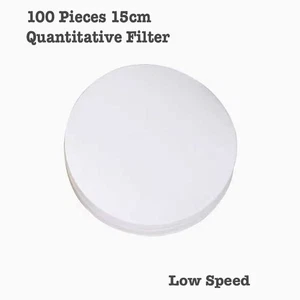 100Pcs Slow Speed Quantitative Filter Paper 15cm Filtration Chemistry Laboratory - Picture 1 of 1