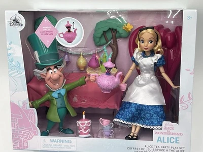 Disney Store Alice in Wonderland Tea Party Mad Hatter Classic Doll Play Set BNIB - Image 1 of 4