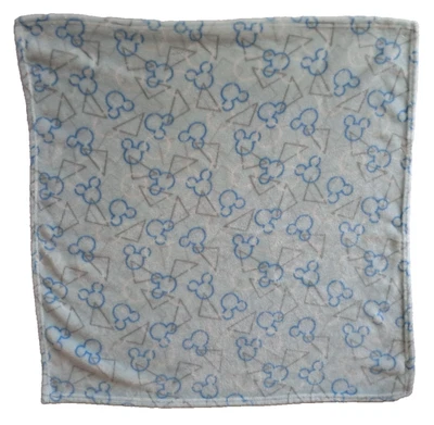 Disney Bebé Azul Mickey Mouse Manta Siluetas y Triángulos Grises Peluche Foto 1 de 4