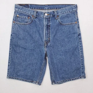 Levis 505 Jeansshorts Herren 36 Blau Denim Regular Fit Zip Fly 5 Pocket Classic - Bild 1 von 12