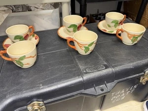 Apple USA Backstamp By Franciscan 2 3/4" Cup 5 7/8" Saucer Set Of 3 - Picture 1 of 5