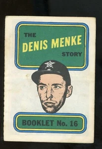 1970 Topps Story Booklet Baseball Card Insert #16 Denis Menke AB-2352 - Picture 1 of 2