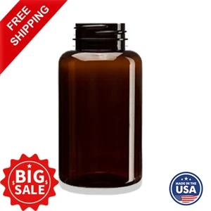 Amber PET Packer Plastic Round Bottle 150cc with 38/400 Neck Finish Pack of 400 - Picture 1 of 6