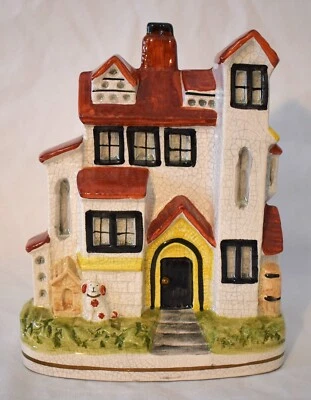 Cerámica Staffordshire - BANCO DE CASA DE PUEBLO CON RESPALDO PLANO - Estilo rural Foto 1 de 4