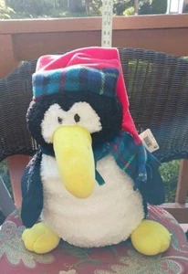 "Gund" mittelgroßer Pinguin Plüschtier Stofftier Weihnachten Spielzeug ca. 17" groß Neu mit Etikett - Bild 1 von 3
