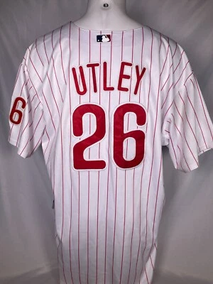 Camiseta Chase Utley #26 Philadelphia Phillies MLB Majestic Auténtica Para Hombre XXL 56 Foto 1 de 4