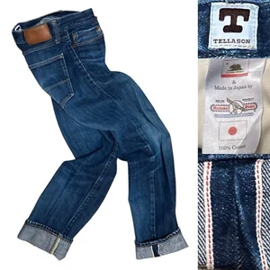 Jeans Tellason Elgin Kaihara Giapponese Selvedge Uomo Taglia 29W 30L in Indaco - Foto 1 di 10